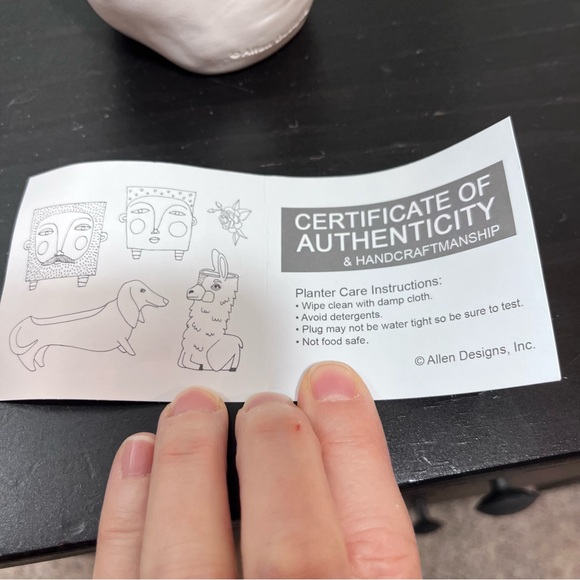 Artistic Baby Modern Face Planter in White and Brown by Michelle Allen - Picture 10 of 13